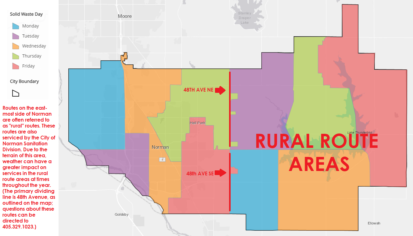 Rural Routes City Of Norman Sanitation City Of Norman OK